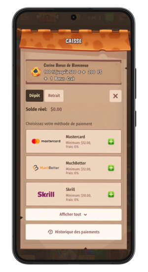 Effectuez un dépôt et réclamez le bonus de bienvenue
