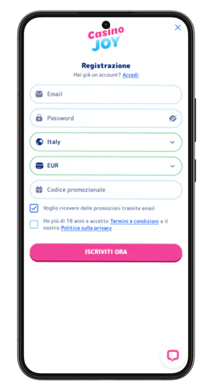 Registra un account